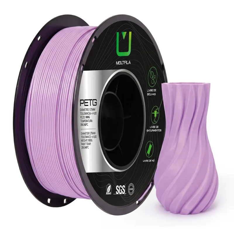 Filamento Multfila 1.75Mm 1Kg Petg Lilas