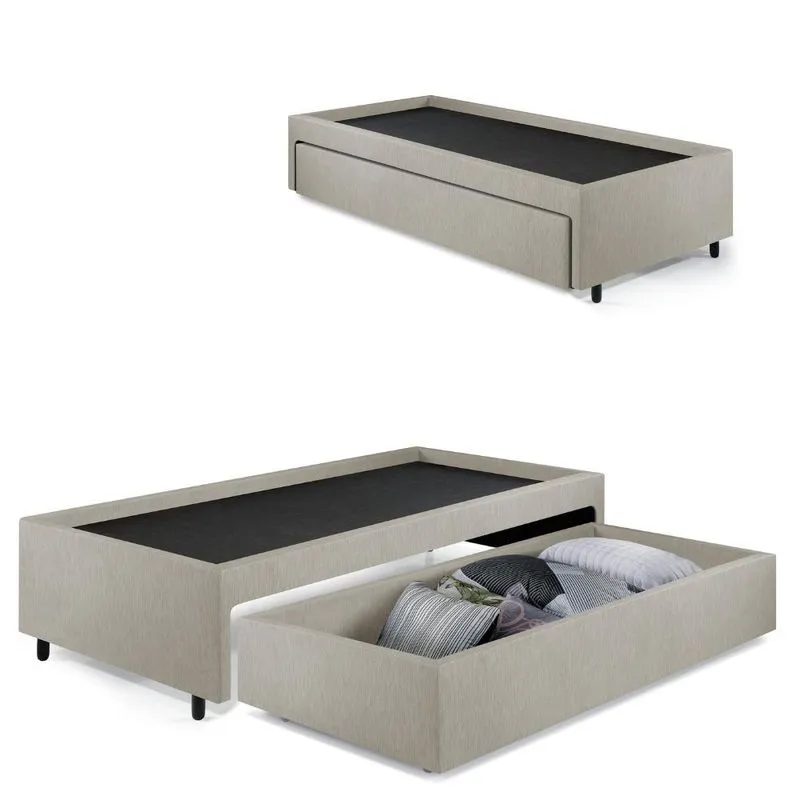 Box Com Gaveta 120 126x208x38 Cm Courino Linho Areia