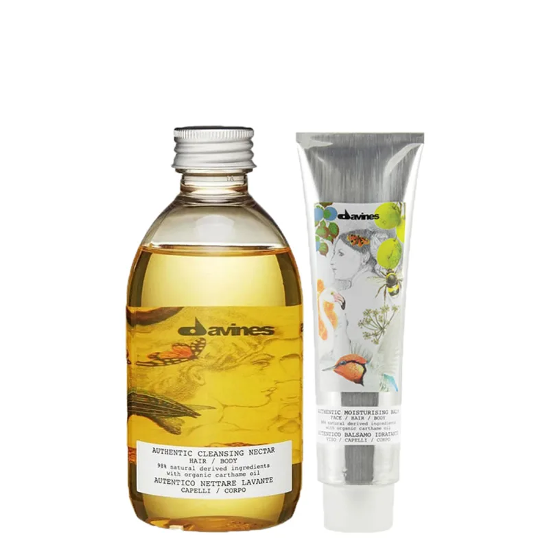 Kit Davines Authentic-Shampoo 280ml + Condicionador 150ml Kit