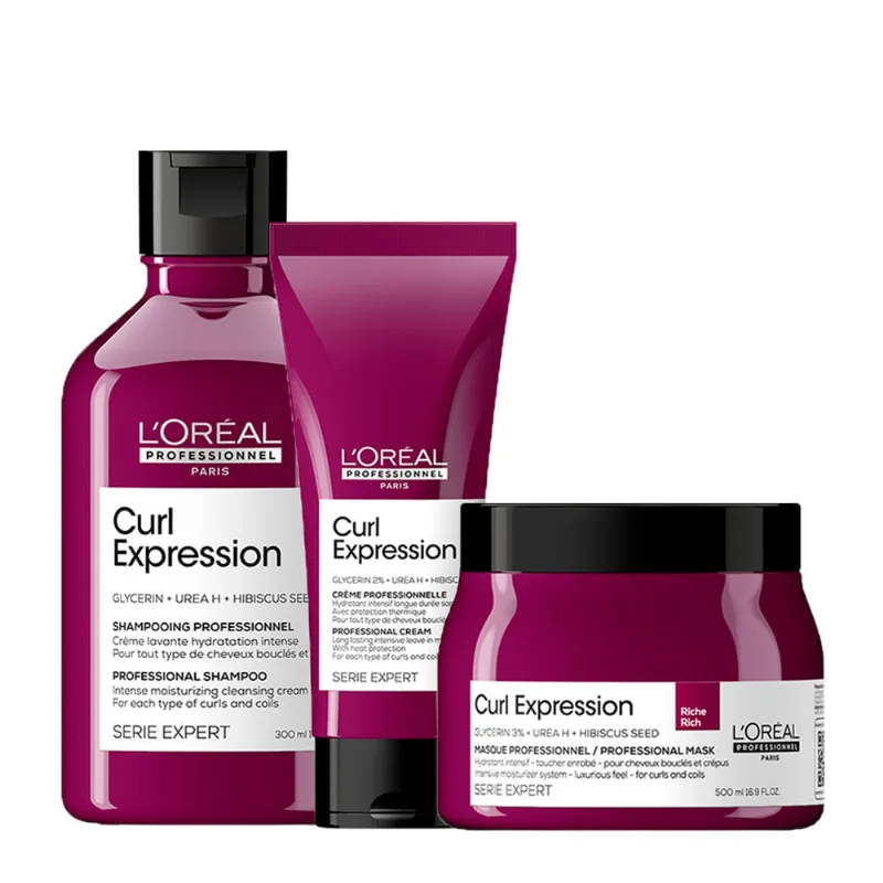 Kit L'Oreál Professionnel Serie Expert Curl Expression com Máscara Rich 500ml + 2 Produtos Kit