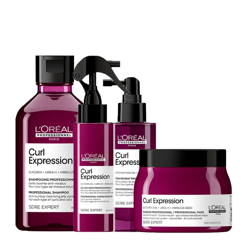 Kit L'Oreál Professionnel Serie Expert Curl Expression com Máscara 500ml + 3 Produtos Kit