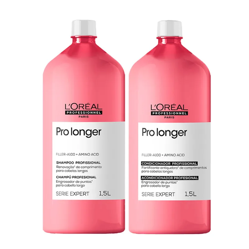 Kit L'Oréal Professionnel Serie Expert Pro Longer – Shampoo 1500ml + Condicionador 1500ml Kit