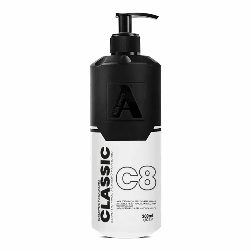 Shampoo Para Barba Hidratante Classic C8 200ml Alfa Look's