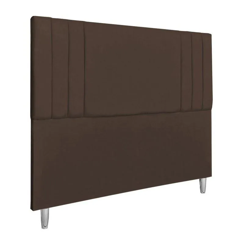 Cabeceira Casal 1,95m Viena Suede Marrom Dal Poz Estofados