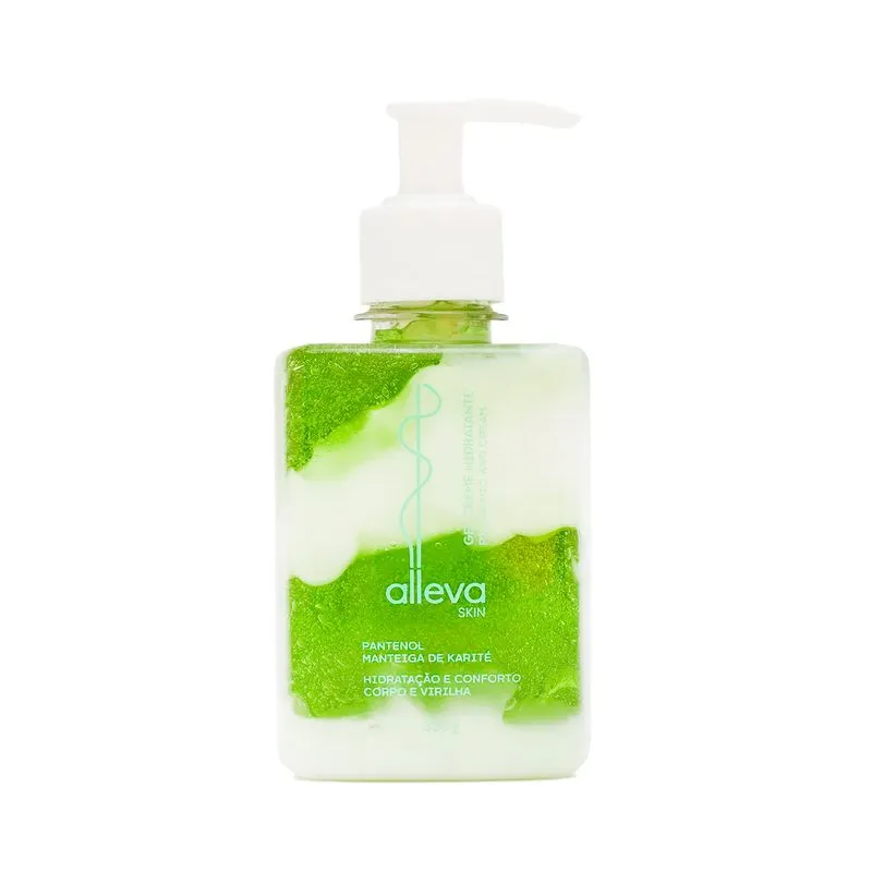 Gel Creme Hidratante para Corpo e Virilha com Manteiga de Karité 300g Alleva Gel Creme Hidratante para Corpo e Virilha com Manteiga de Karité 300g Alleva