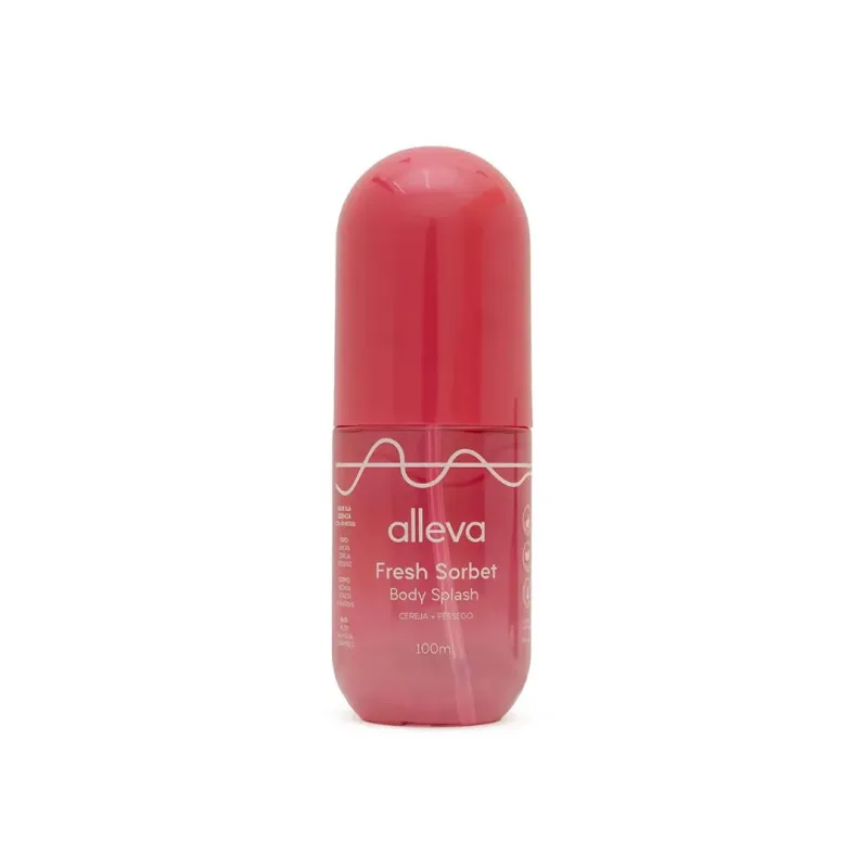 Body Splash Fresh Sorbet Cereja + Pêssego 100ml - Alleva (AL5092)