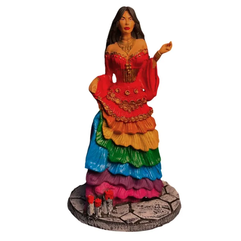 Cigana 7 Realista Colorida 25cm Alt. - Resina - Umbanda Candomblé