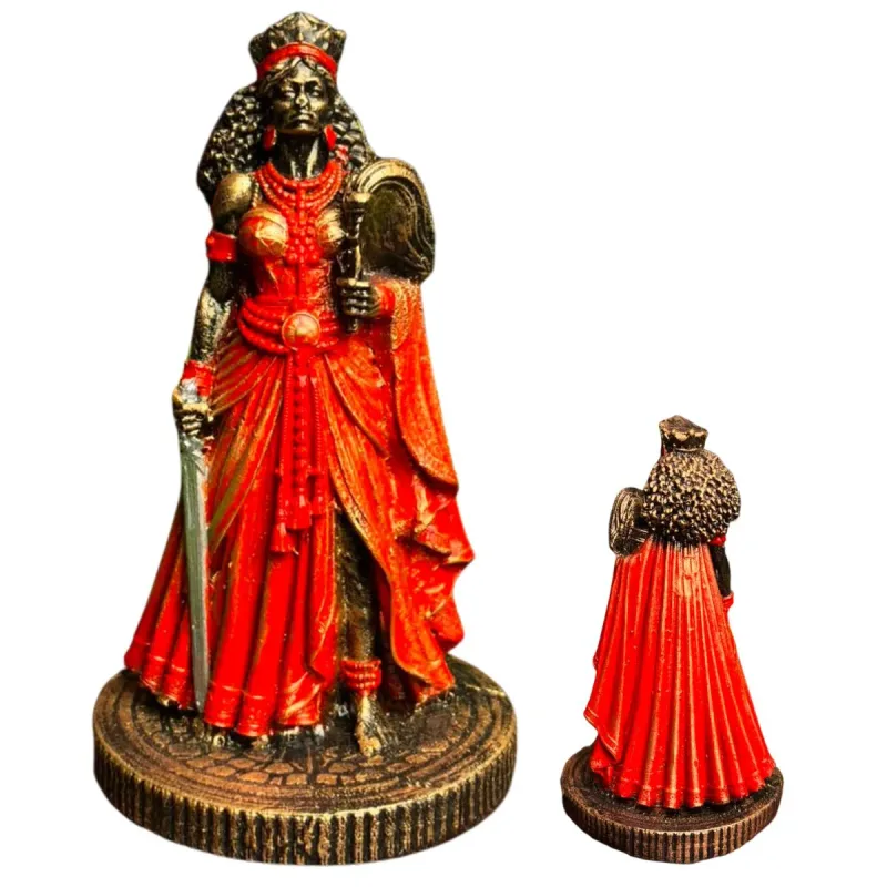 Imagem Mini Iansã Dourada 12cm Alt. - Resina - Umbanda