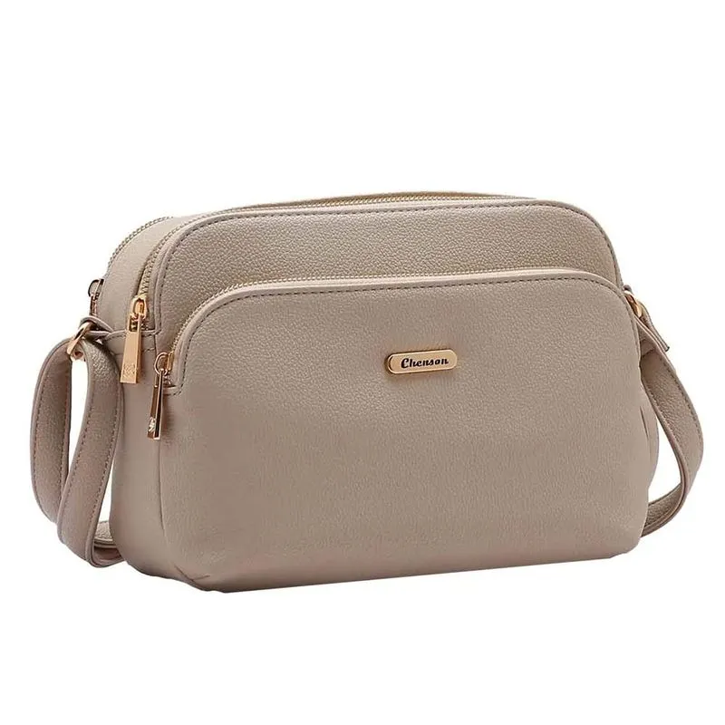 Bolsa Transversal Feminina Chenson Bege 3484925 UNICO