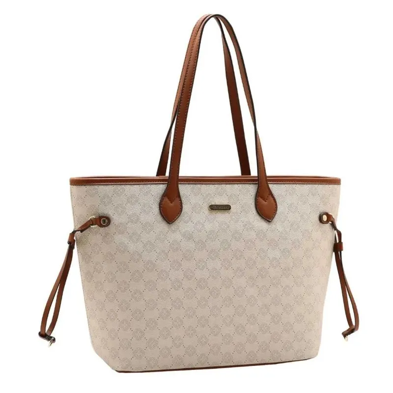 Bolsa Chenson Elemento Gráfico Feminina Bege UNICO