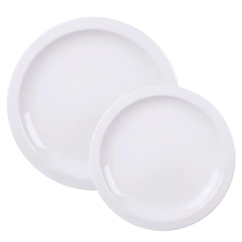 Jogo Kit 8 Pratos Tramontina Branco Restaurante Buffet Hotel