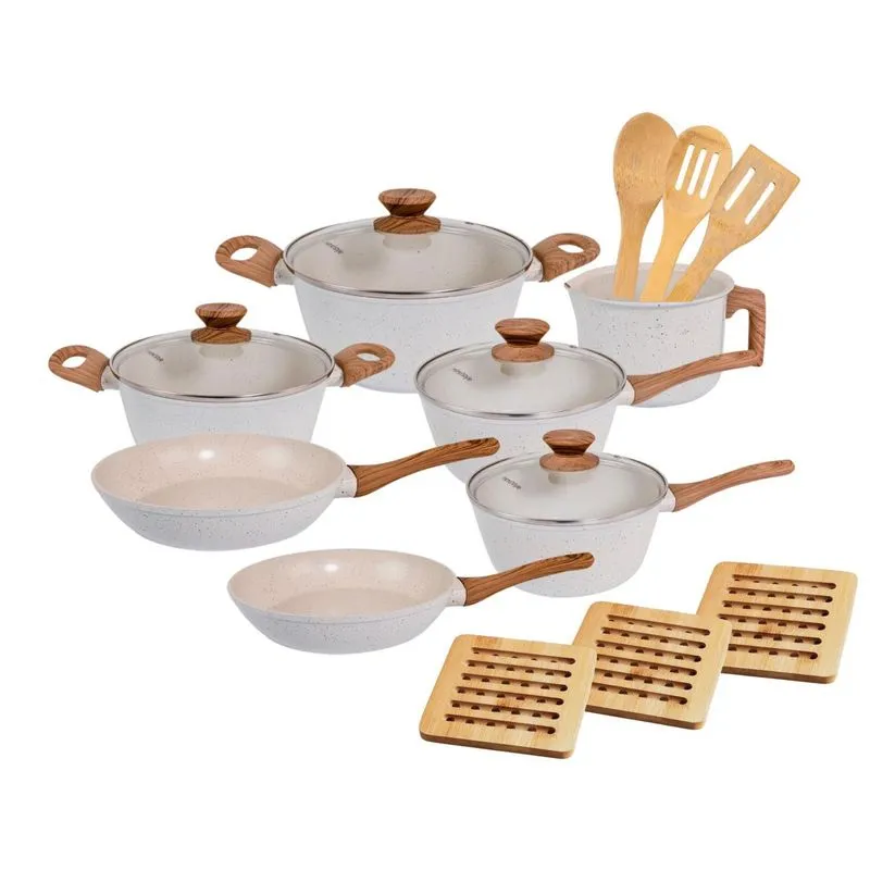 Jogo De Panelas 10Pcs Cook Mimo Style + 3 Descanso - Vanilla