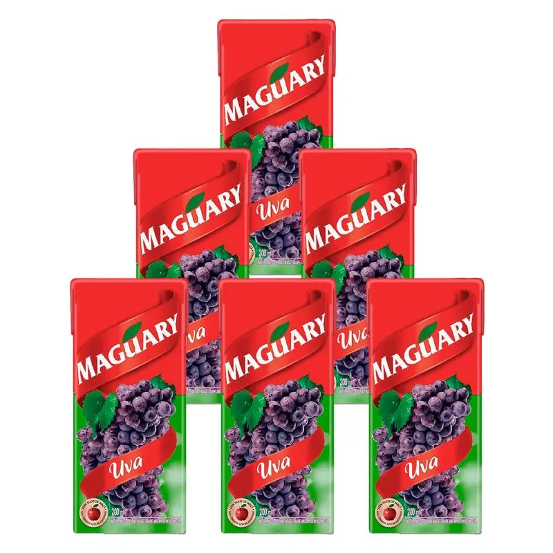 Suco Maguary Néctar De Uva 200ml 6 Unidades