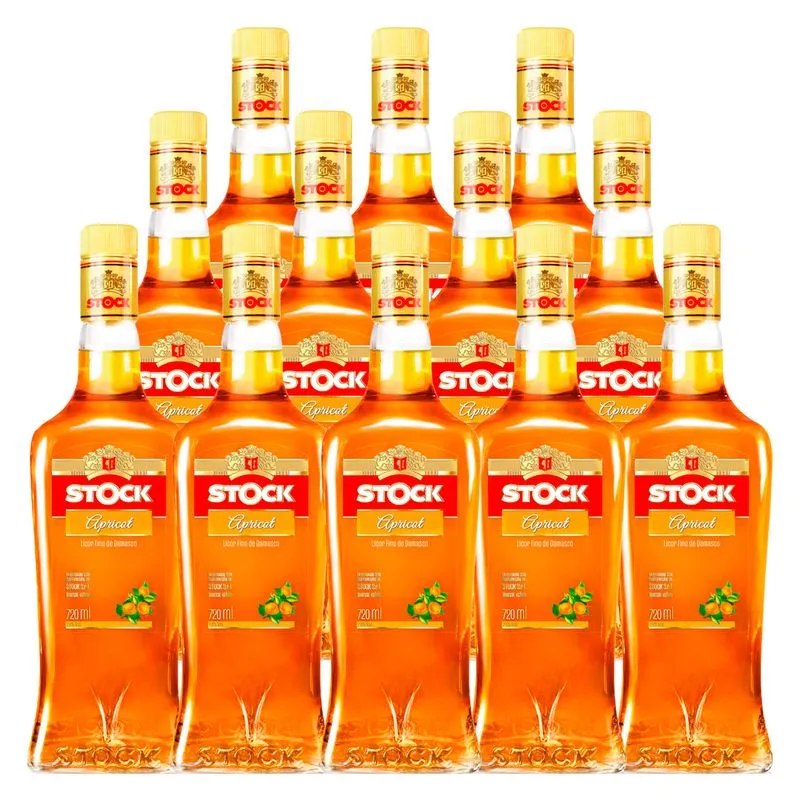 Licor Fino De Damasco Stock Apricot 720ml 12 Unidades