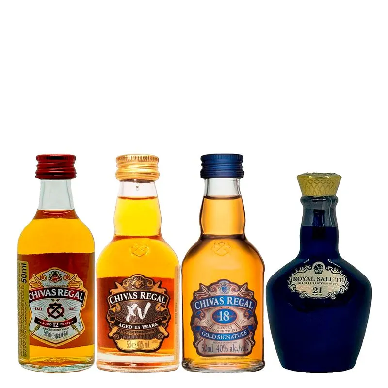 Kit Miniaturas De Whisky Chivas 50ml