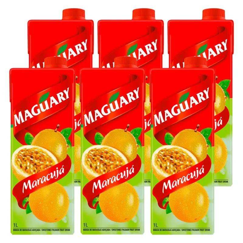 Suco Maguary Néctar De Maracujá 1l 6 Unidades