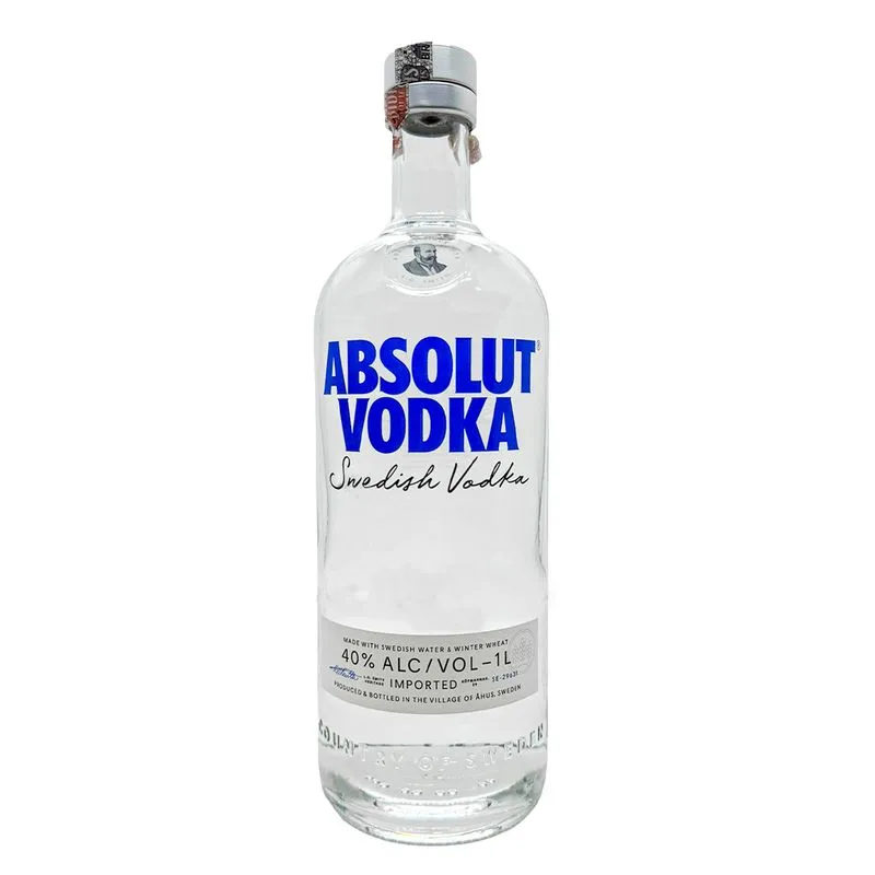Garrafa Vazia Absolut 1l Com Dosador E Com Tampa
