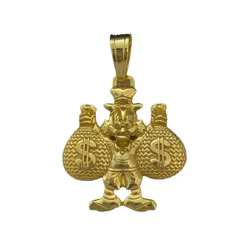 Pingente Tio Patinhas Gg - Banhado A Ouro 18k