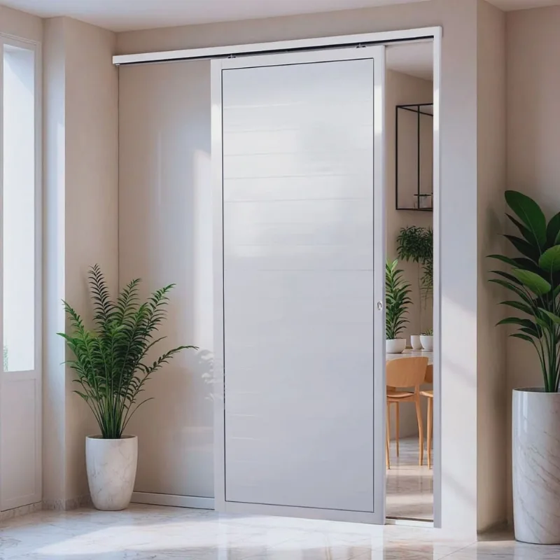Porta de Correr Suspensa 210x100cm Lambril Dir L.25 Branco