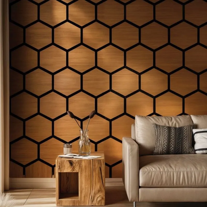 Revestimento Acústico Artesanal Cerejeira 18mm · Poliuretano Com Mdf Marrom Ydecory Marrom