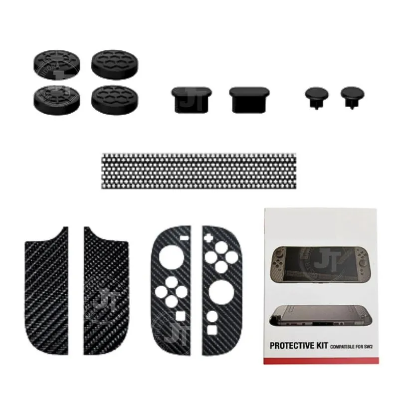 Kit Proteção Nintendo Switch 2 Filtro Adesivo Grips Plugs