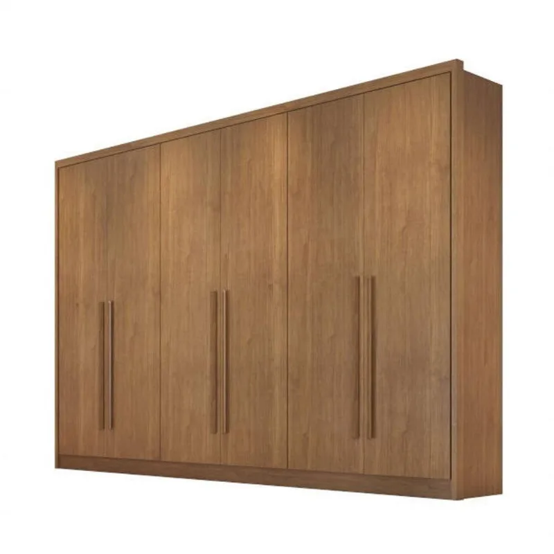 Guarda Roupa Casal 100% Mdf 6 Portas 8 Gavetas - Livorno-cumaru - Móveis Novo Horizonte