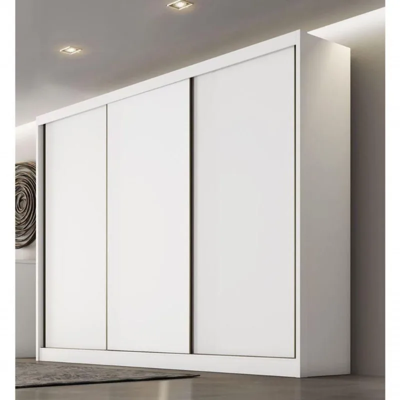 Guarda Roupa Casal 3 Portas 4 Gavetas - Londres-branco - Móveis Novo Horizonte