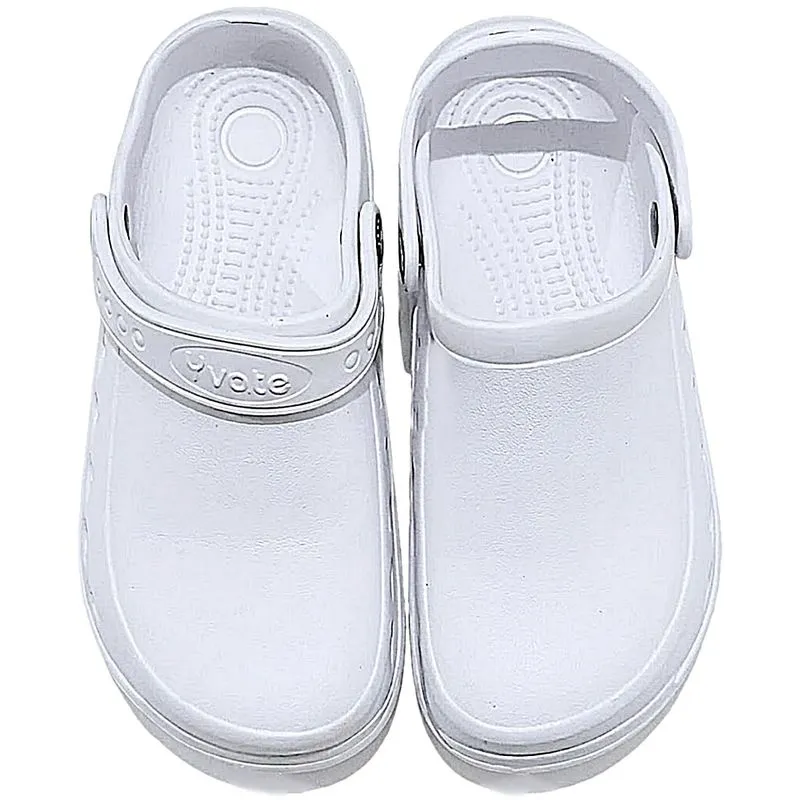 Sandália Ortopédica Clogs Antiderrapante Branca Tam 39