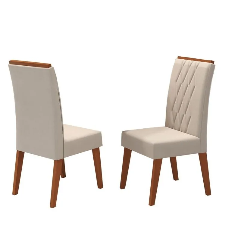 Cadeiras Cristal Viero com assento em veludo D26