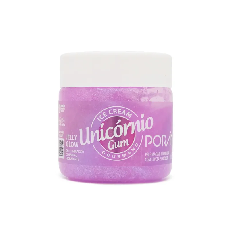 Gel Iluminador Jelly Glow Ice Cream Unicórnio Gum 160g Porán - lojaparaisodarepublica