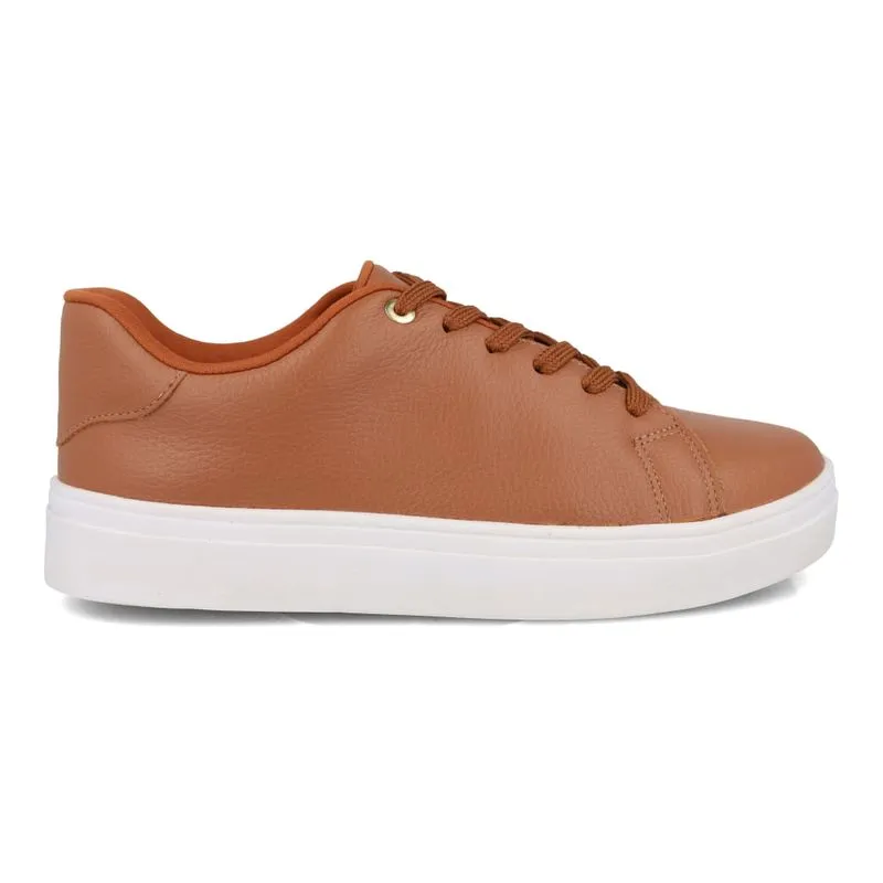 Tênis Casual OSC Couro Feminino Caramelo 38