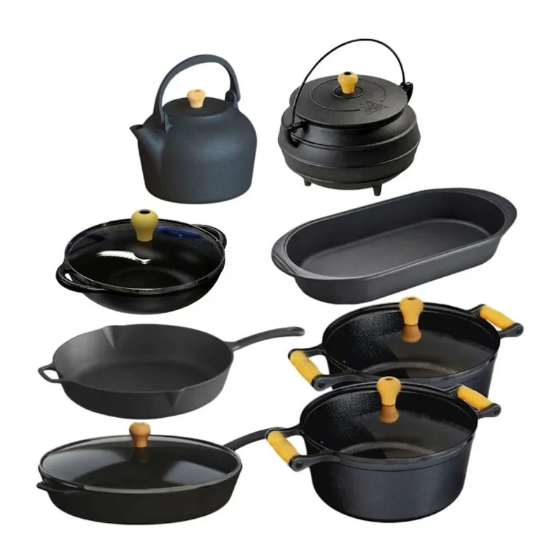 Kit Gourmet Real Jogo Panelas de Ferro Fundido 8pcs Libaneza