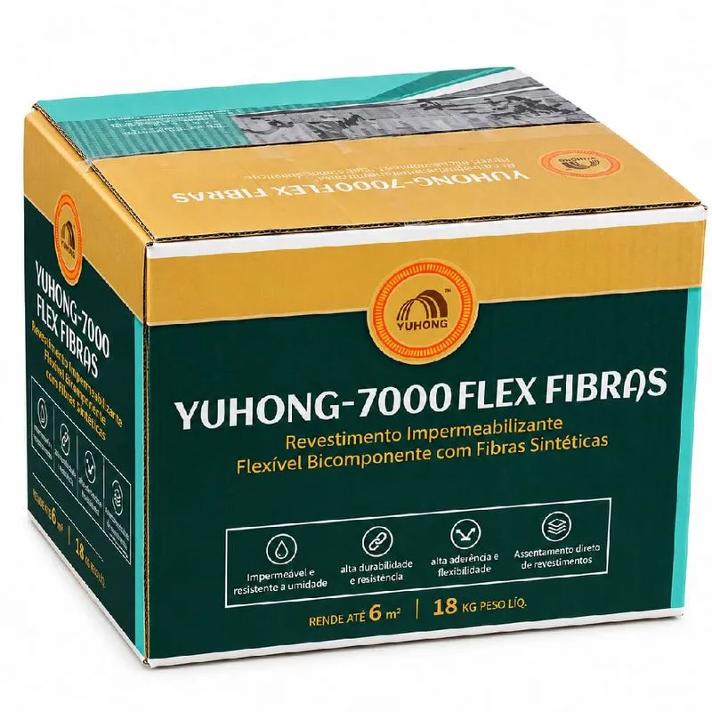 Cimento Impermeabilizante Yuhong 7000 Com Fibras 18 Kg Pac-000008 Oyh Oyh