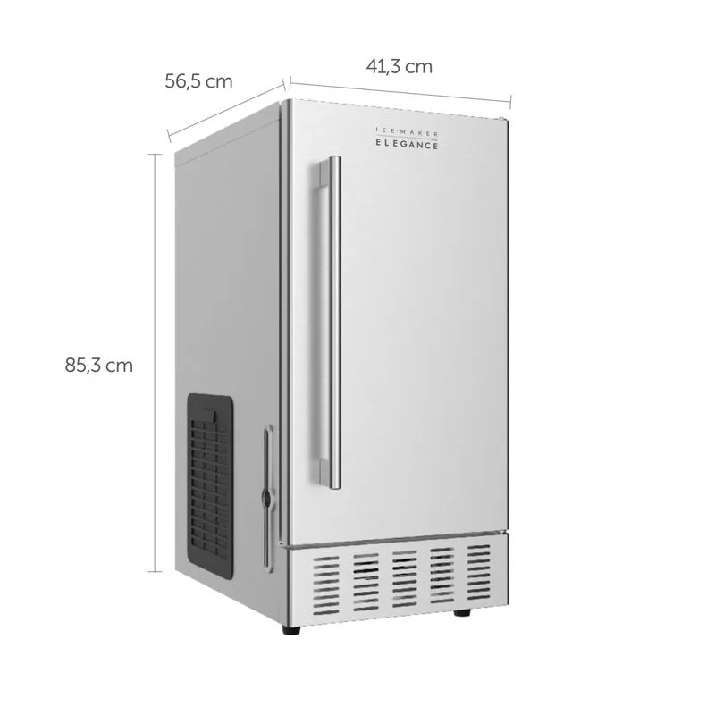 Máquina de gelo cubo maciço Elegance E30 Para Embutir.