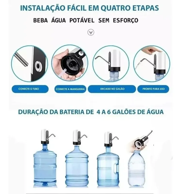 Bebedouro Bomba Elétrica P Garrafão Galão Água Recarregável - Mafua Info
