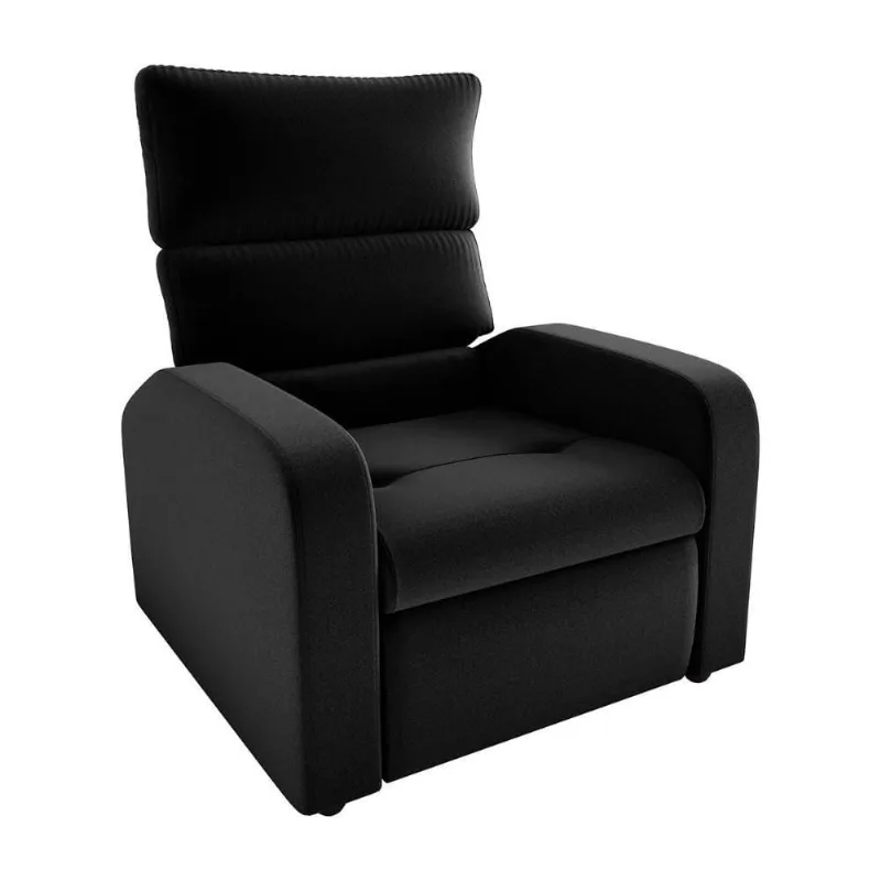 Poltrona Do Papai Reclinável Kwid Veludo Preto Matrix