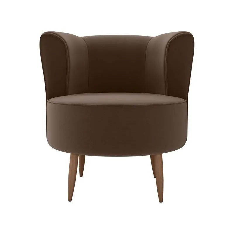 Poltrona Decorativa Matrix Savana Veludo Cinza Escuro