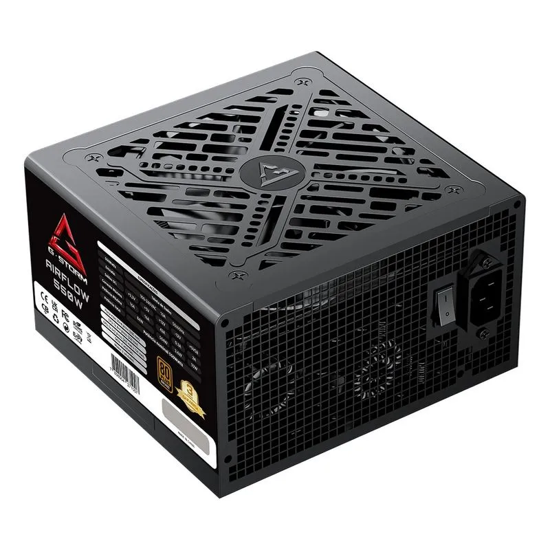 Fonte ATX - 550W C/ Cabo de Força - GSTORM Airflow - FGS-550-BA (80 Plus Bronze, PCI-E 6+2, ATX v2.52)