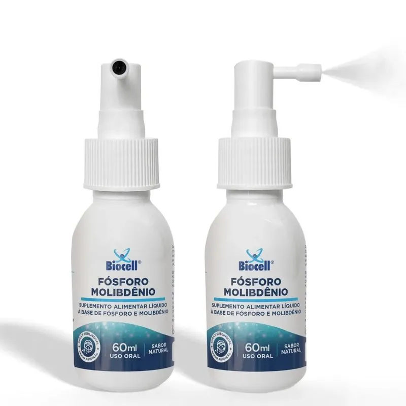 Fósforo Molibdênio Suplemento Alimentar Ionizado Spray 60ml Biocell