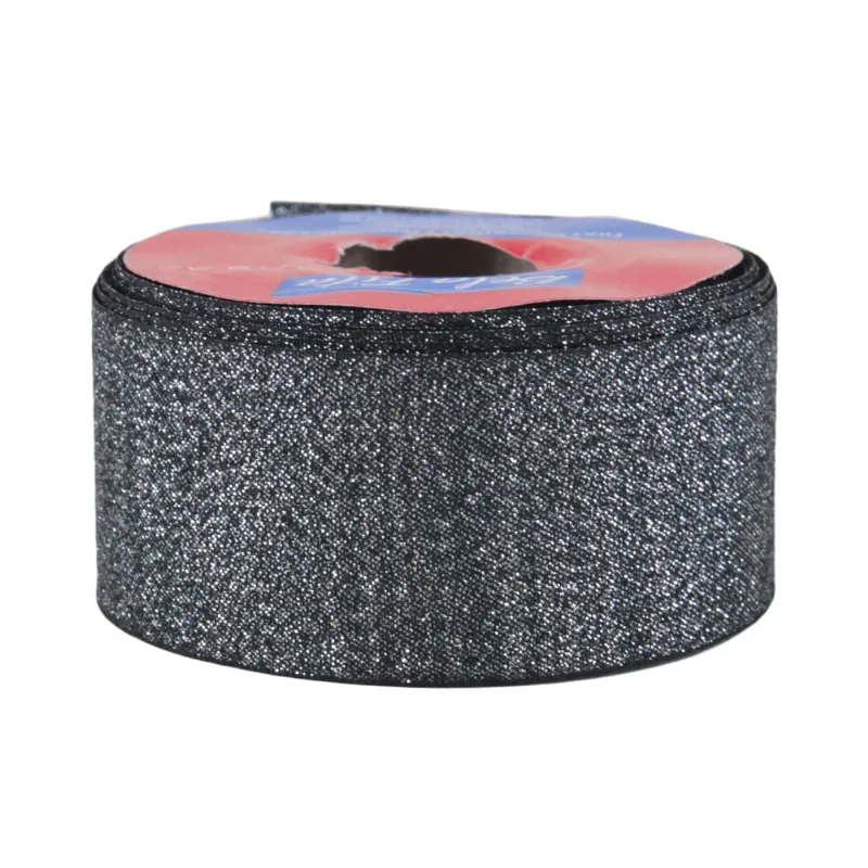 Fita de Cetim com Lurex 38mm 10m Preto