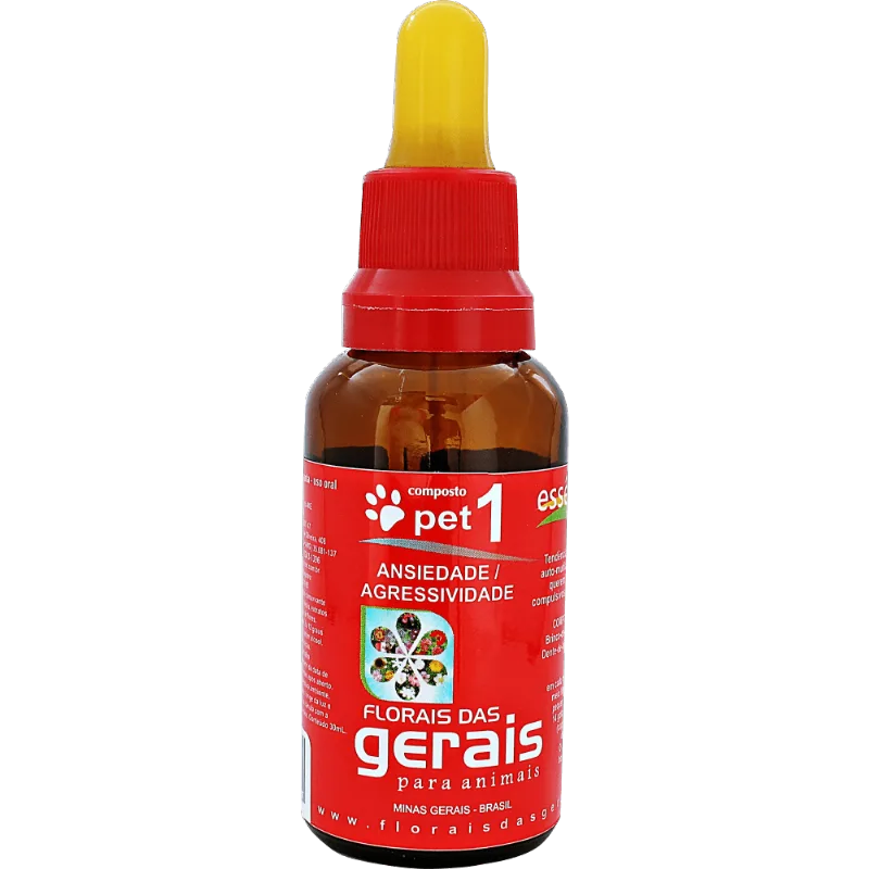 Composto Floral Pet Nº 01 - Ansiedade E Agressividade