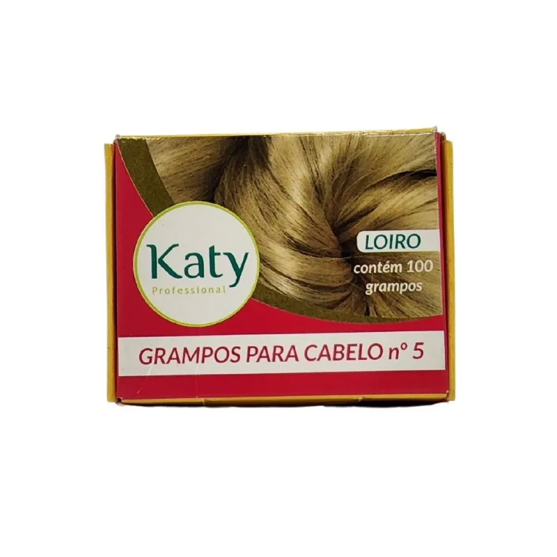 Grampos Para Cabelos Loiro N° 5 Com 100 Unidades Katy Profissional