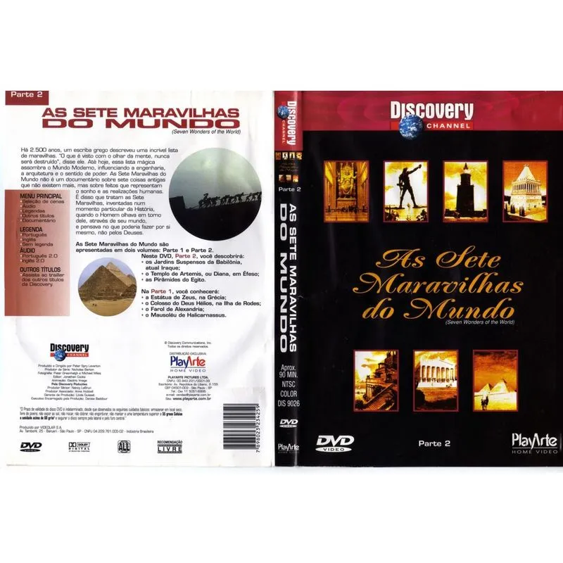 As sete maravilhas do mundo parte 1 e 2 dvd original lacrado