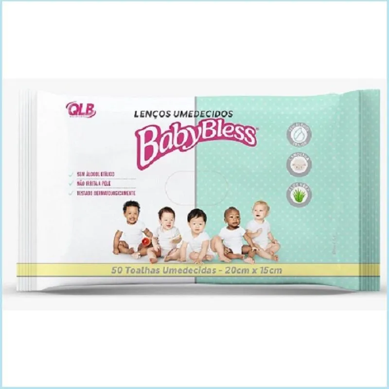 Kit Com 24 Pacotes De Lenços Umedecidos 50un - Baby Bless