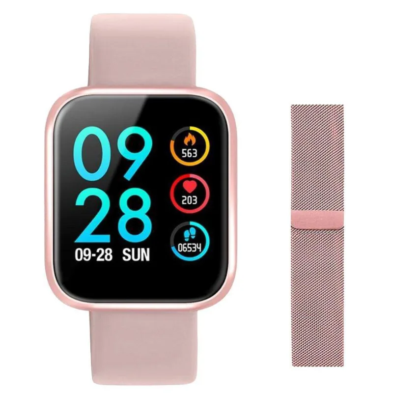 Relógio Inteligente Smartwatch P70 Android Ios - Rosa