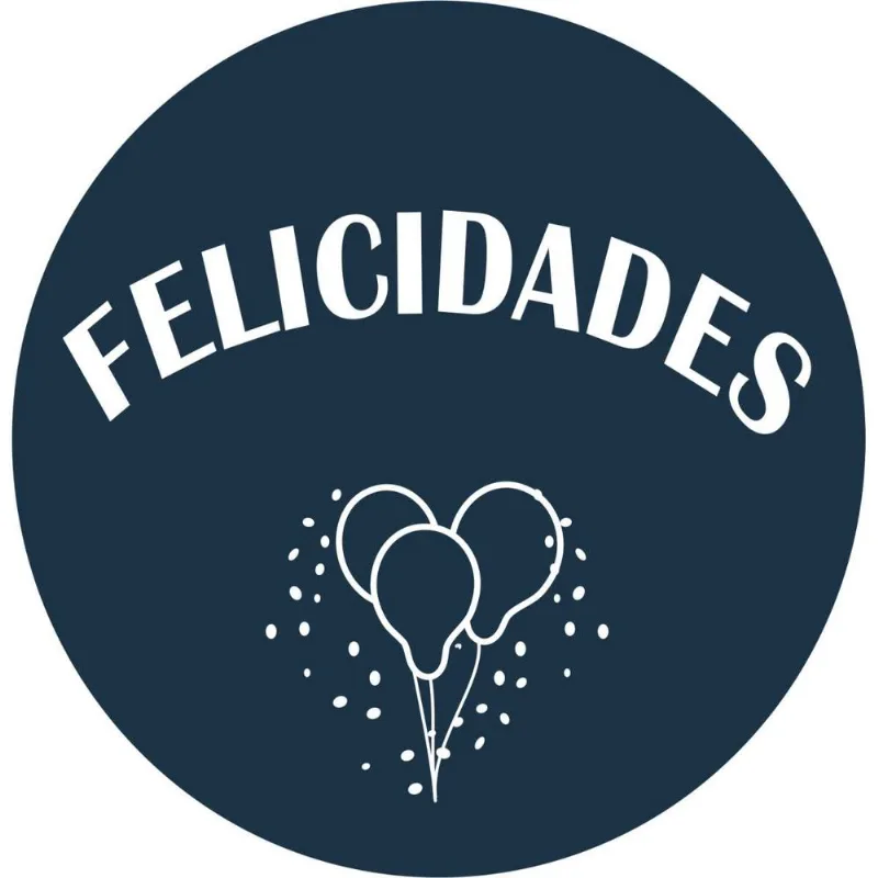 Felicidades Redonda AZUL/BC