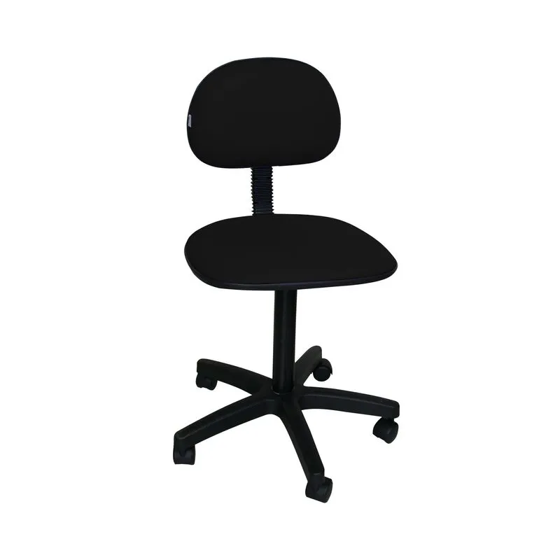 Cadeira de escritório secretária laminada pistão fixo preto