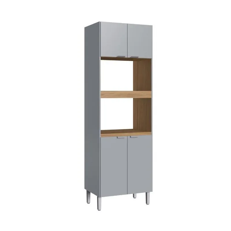 Módulo Forno Em Mdf 4Pts 0,70M Hera Decibal Naturalle Griseo