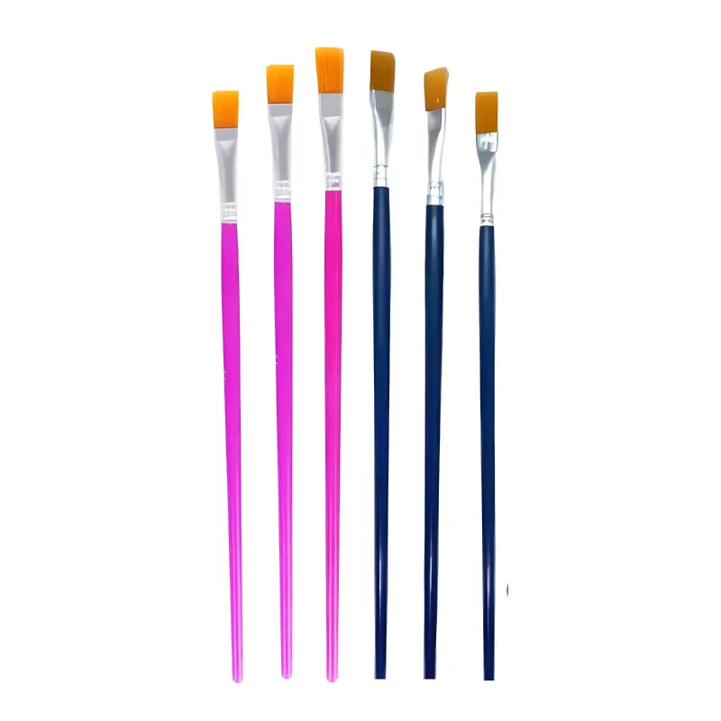 KIT 6 PINCÉIS PARA PINTURA TINTA ÓLEO ACRÍLICA E SINTETICA