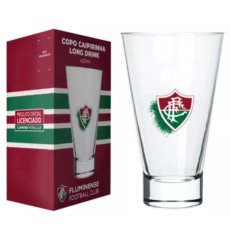 Copo ilhabela caipirinha long drink 420 ml fluminense na luva (7898919019335)